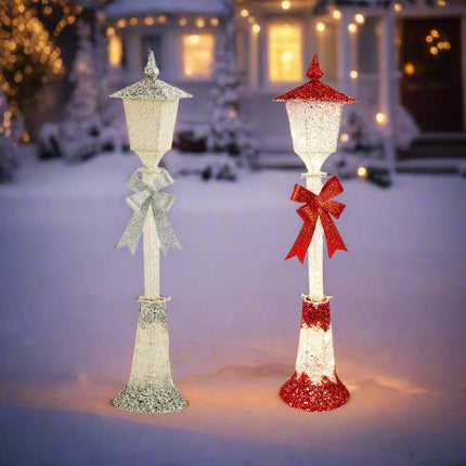LED Glitter Street Lamp 120cm Twinkle available in 2 Colors - Silver.