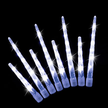 LED Icicle Tube Lights 24-Pack Available in 2 Colors - White.