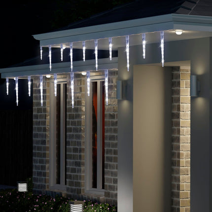 LED Icicle Tube Lights 24-Pack Available in 2 Colors - White.