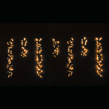 LED Dancing Cluster Icicles 9m Available in 2 Options - Multicolor (6 Colors).