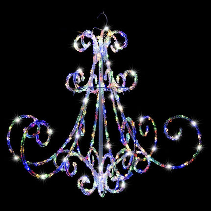 LED Acrylic Chandelier Flashing available in 2 colors - Multicolor.