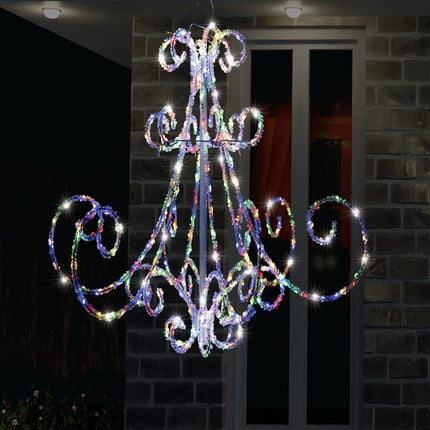 LED Acrylic Chandelier Flashing available in 2 colors - Multicolor.