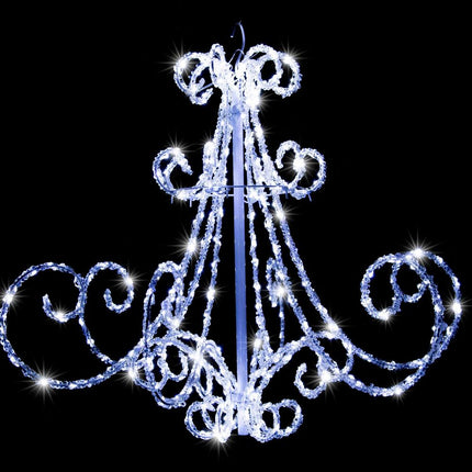 LED Acrylic Chandelier Flashing available in 2 colors - Multicolor.