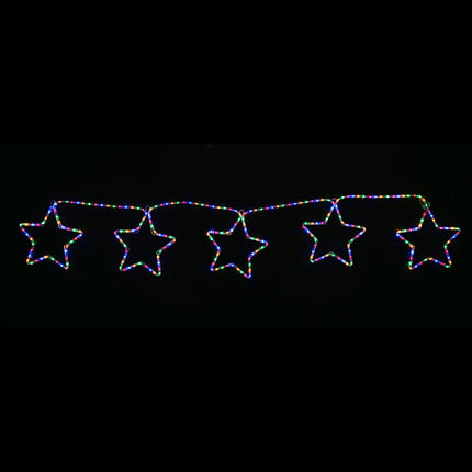 LED Ropelight 5 Stars Chain available in 2 Colors - Multicolor.