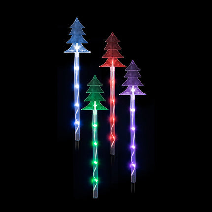 LED Lightshow Star Path Lights 4 pieces Remote Controlled - Stars.