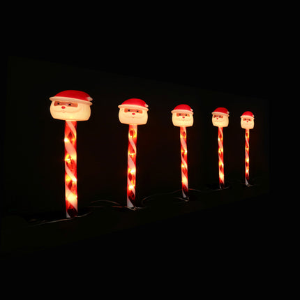 LED Candy Path Lights 5pk Santa or Snowflake - Snowflake.