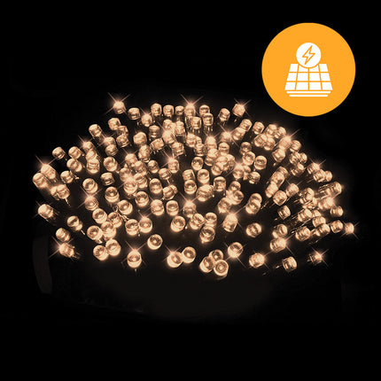 Solar + USB 300 LED Dual Use Fairy Lights – 29.9m, available in 3 Colors - Warm White.