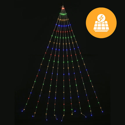 Solar Waterfall Strand Lights - Multi Colour.