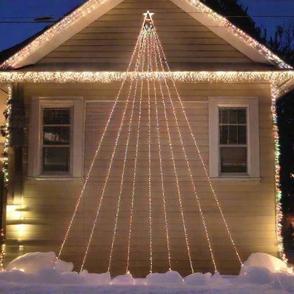 Solar Waterfall Strand Lights - Multi Colour.