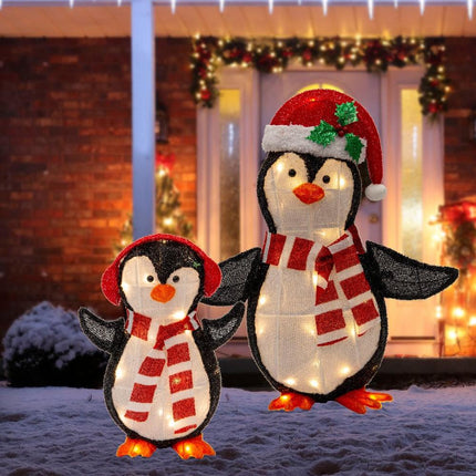LED Mesh Tinsel 3D Light Up Decoration – 2 Piece Set.