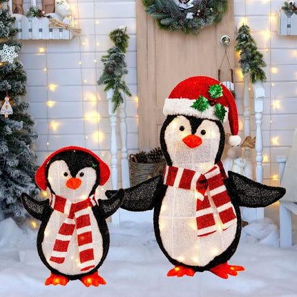 LED Mesh Tinsel 3D Light Up Decoration – 2 Piece Set.