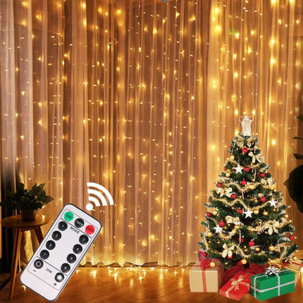 Christmas Lights Curtain Garland.