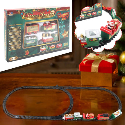 Realistic Christmas Electric Train Set.