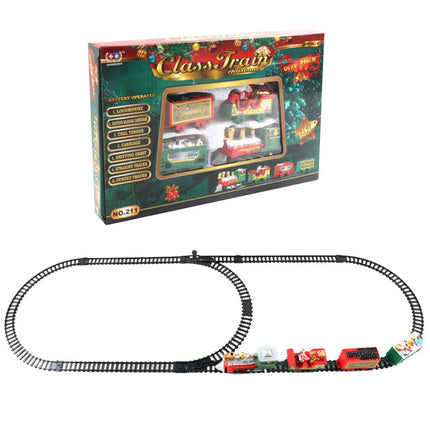 Realistic Christmas Electric Train Set.
