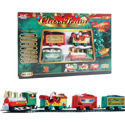 Realistic Christmas Electric Train Set.