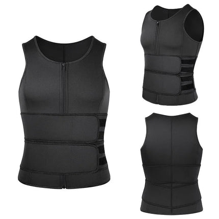 NNEOBA Body Shaper Waist Trainer Sauna Vest XXL Double Belt.