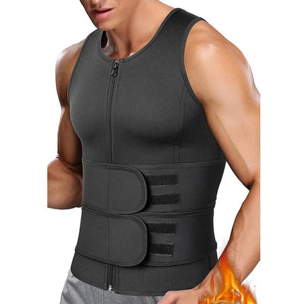 NNEOBA Body Shaper Waist Trainer Sauna Vest XXL Double Belt.