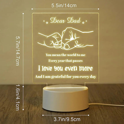 NNEOBA Dad Night Lamp - Perfect Gift for Father's Day.