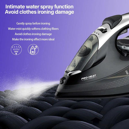 2200W Professional Steam Iron with Ceramic Soleplate.