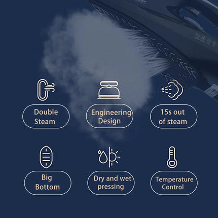 2200W Professional Steam Iron with Ceramic Soleplate.