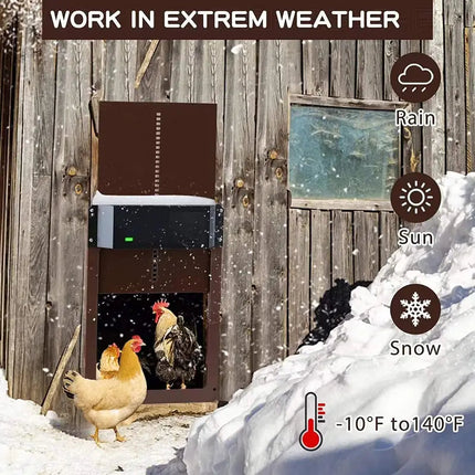 NNETM PCS Automatic Chicken House Coop Door Light-Sensitive Night And Morning Delay Auto Guard Door Opening For Chickens.