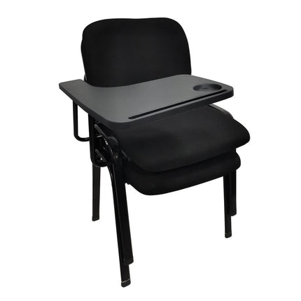 NNECN Lecture Chair with Table Top for Classroom Lecture Training Conference (Set of 6-Black).
