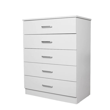 NNECN Classic Elegance: Five-Drawer Chest for Organized Living.