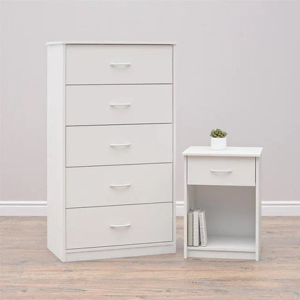 NNECN Classic Elegance: Five-Drawer Chest for Organized Living.