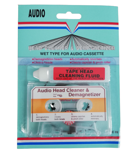 Audio Cassette Head Cleaner with Demagnetizer & Cleaning Fluid KC-02.