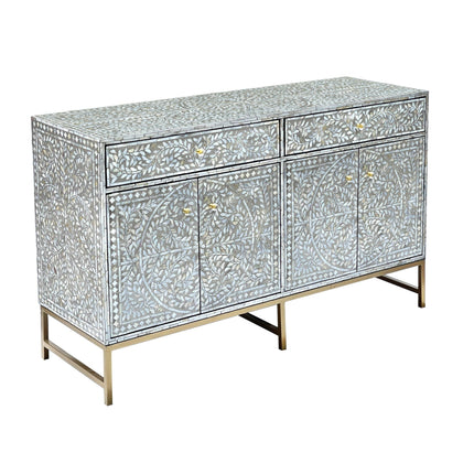 MOTHER OF PEARL HAND MADE SWISH SIDEBOARD.