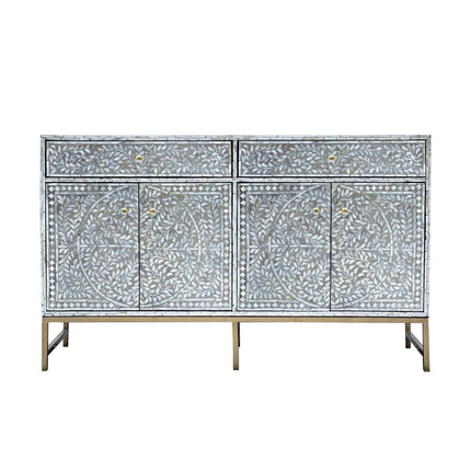 MOTHER OF PEARL HAND MADE SWISH SIDEBOARD.
