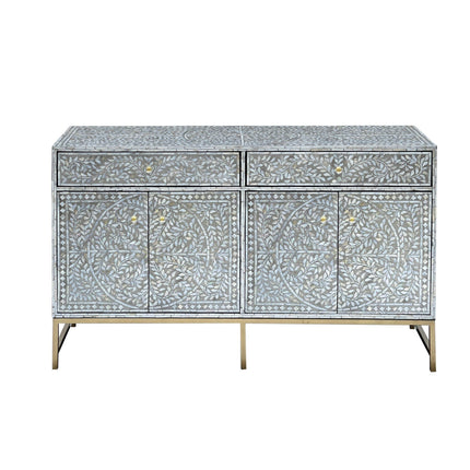 MOTHER OF PEARL HAND MADE SWISH SIDEBOARD.