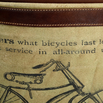 CYCLINDRICAL BICYCLE OTTOMAN.