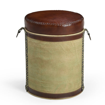 CYCLINDRICAL BICYCLE OTTOMAN.