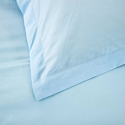 100% cotton Premium Doona Duvet Quilt Cover Set with Soft Pillowcases - Aqua-Super King.