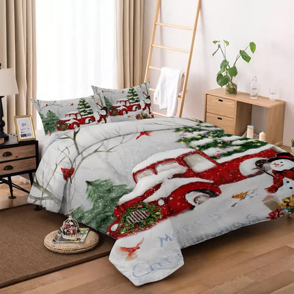 Elegant Touch Solid Color Duvet Cover Set - Easy Care-Queen.