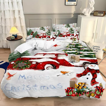 Elegant Touch Solid Color Duvet Cover Set - Easy Care-Queen.