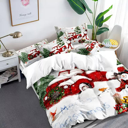 Elegant Touch Solid Color Duvet Cover Set - Easy Care-Queen.