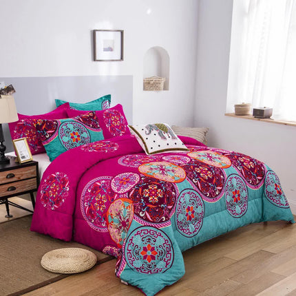 Aesthetic Glow Floral 3‑Piece Comforter Set with Matching Shams.