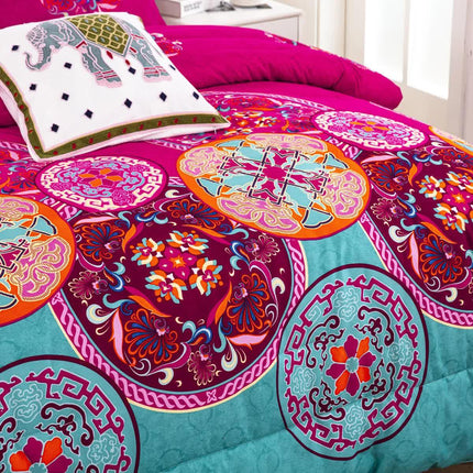 Aesthetic Glow Floral 3‑Piece Comforter Set with Matching Shams.