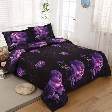 Rose Golden Hour Comforter Set – Aesthetic 3‑Piece Bedroom Mood.