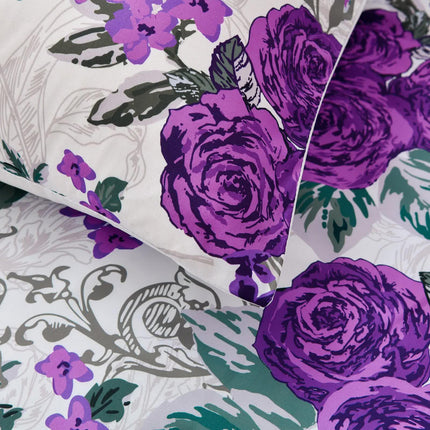 Luxe Loft Purple rose Quilted Comforter & Shams – Trending 3‑Piece Set.