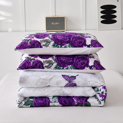 Luxe Loft Purple rose Quilted Comforter & Shams – Trending 3‑Piece Set.