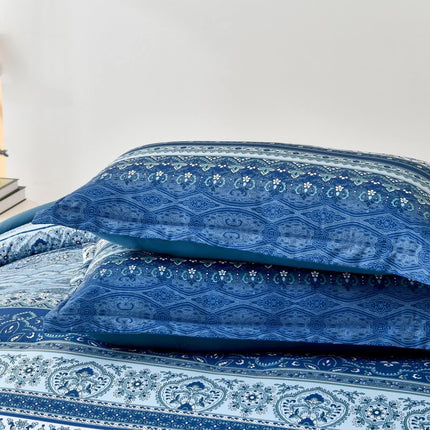 Boho Vibes blue Bedding Set – 3‑Piece Comforter & Pillow Covers.