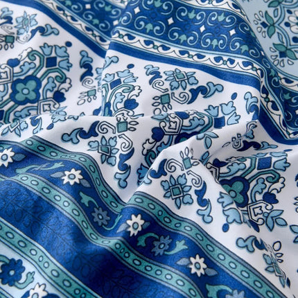 Boho Vibes blue Bedding Set – 3‑Piece Comforter & Pillow Covers.