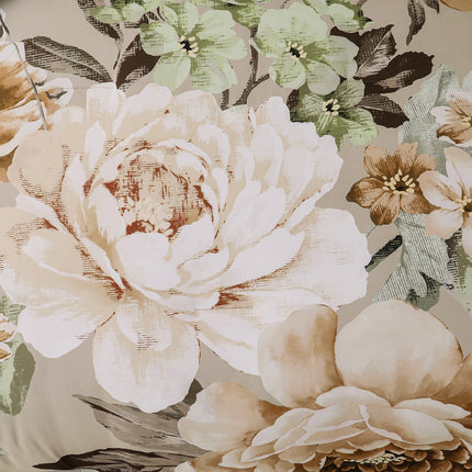 Cozy Floral Comforter Set, King Size, Quilted Warm Bedding with Pillowcases.