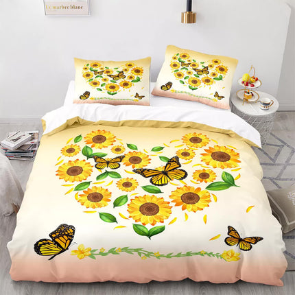 Airy Loft butterfly floral 3‑Piece Comforter Bundle – Relaxed.