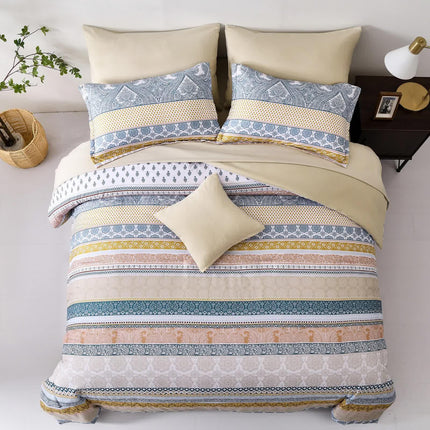 Luxe Loft Boho Quilted Comforter & Shams – Trending 3‑Piece Set.