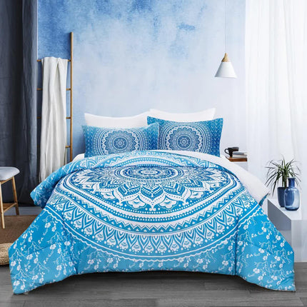 Dreamscape Sacred Circle Design Comforter Set – 3‑Pcs Refreshing.