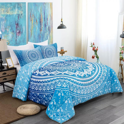 Dreamscape Sacred Circle Design Comforter Set – 3‑Pcs Refreshing.